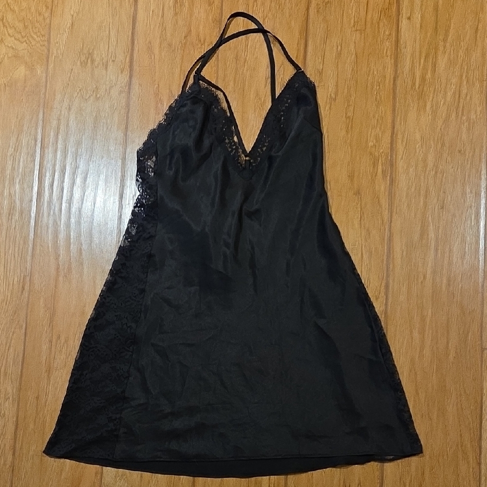 Victoria's Secret Black Lace Detail Slip